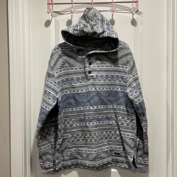 Faherty Pacific hooded Poncho Twilight Glacier Size Medium - Picture 3 of 7